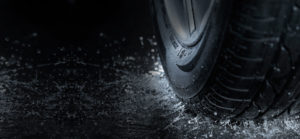 tire in water