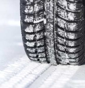 tire on snow